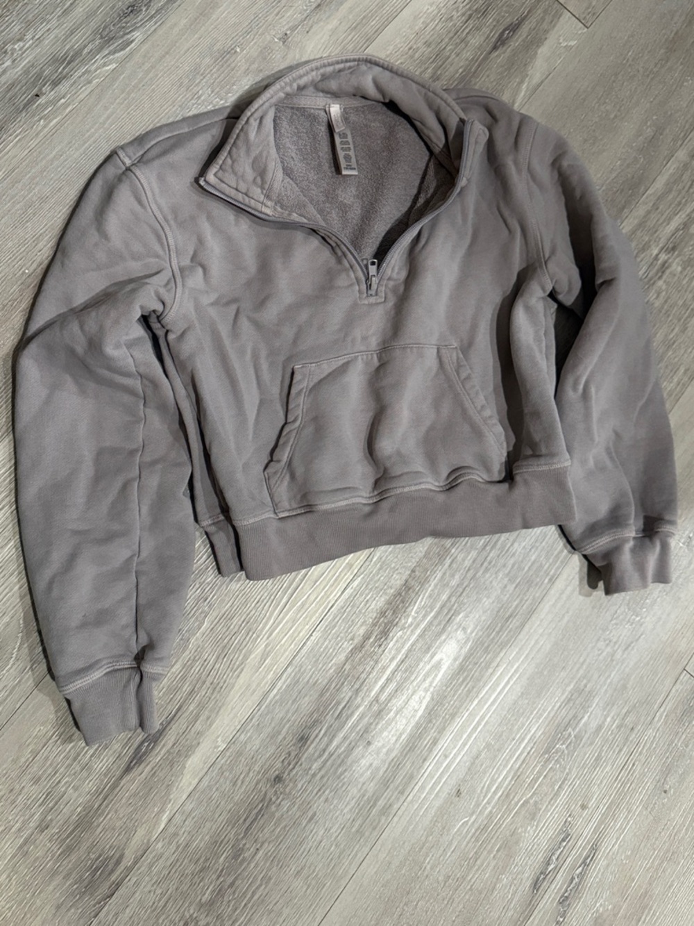 Skims FRENCH TERRY SHRUNKEN HALF ZIP